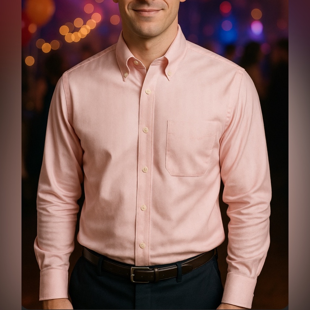 Hunt Club Pink Dress Shirt Classic Style